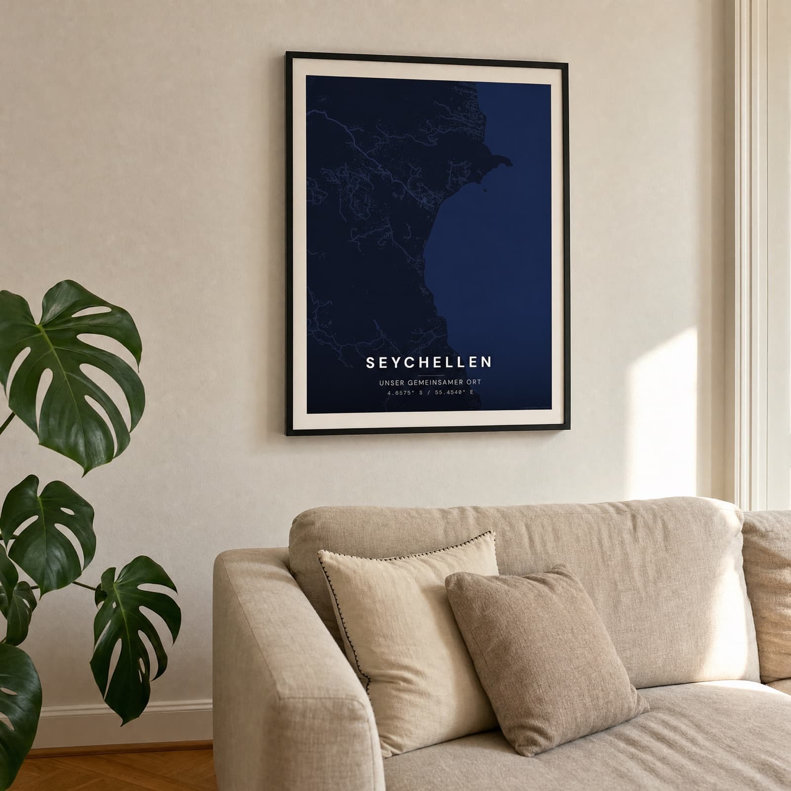 Amsterdam Map-Poster über Schreibtisch